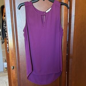 Chic Purple Sleeveless Blouse